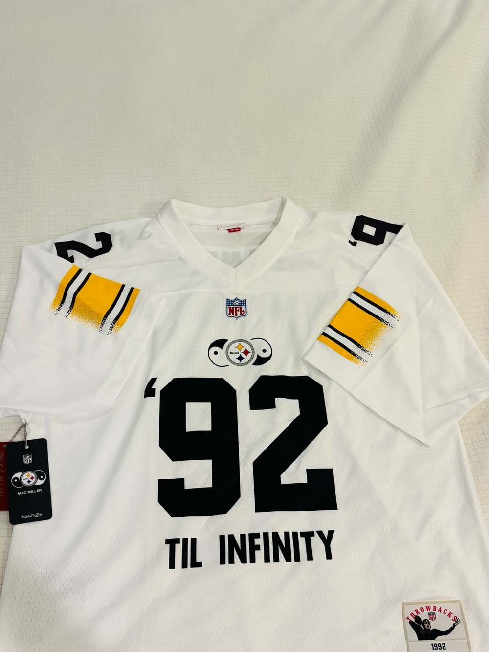 Mitchell & Ness Pittsburgh Steelers and Mac Miller ‘92 Til Infinity Jersey